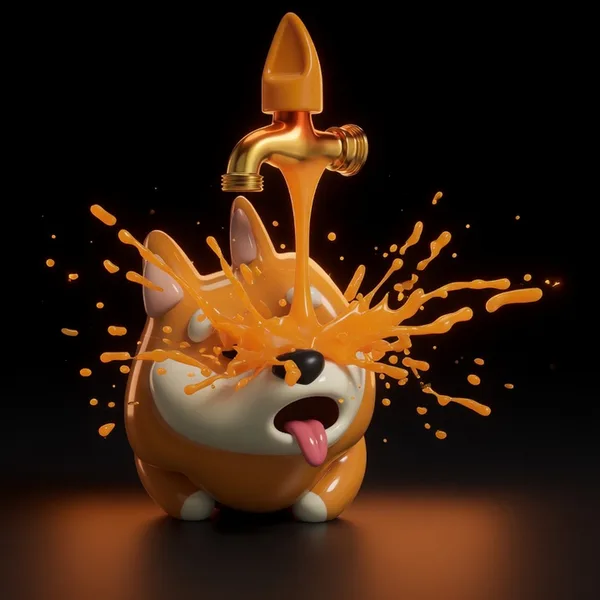 Bonk Faucet dog art
