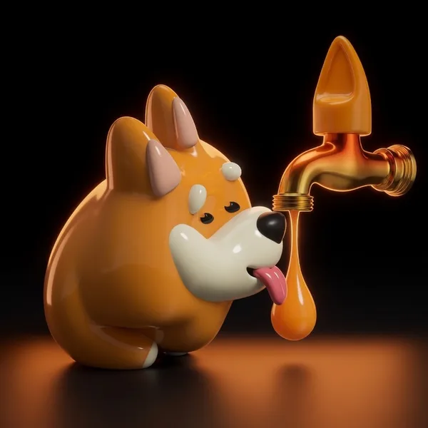 Bonk Faucet dog art